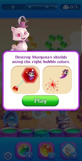 Modul învinge-o pe Morgana în Bubble Witch Saga 2. Stella trebuie să o învingă pe Morgana vrăjitoarea distrugând scuturile Morganei, folosind culorile potrivite ale bulelor.